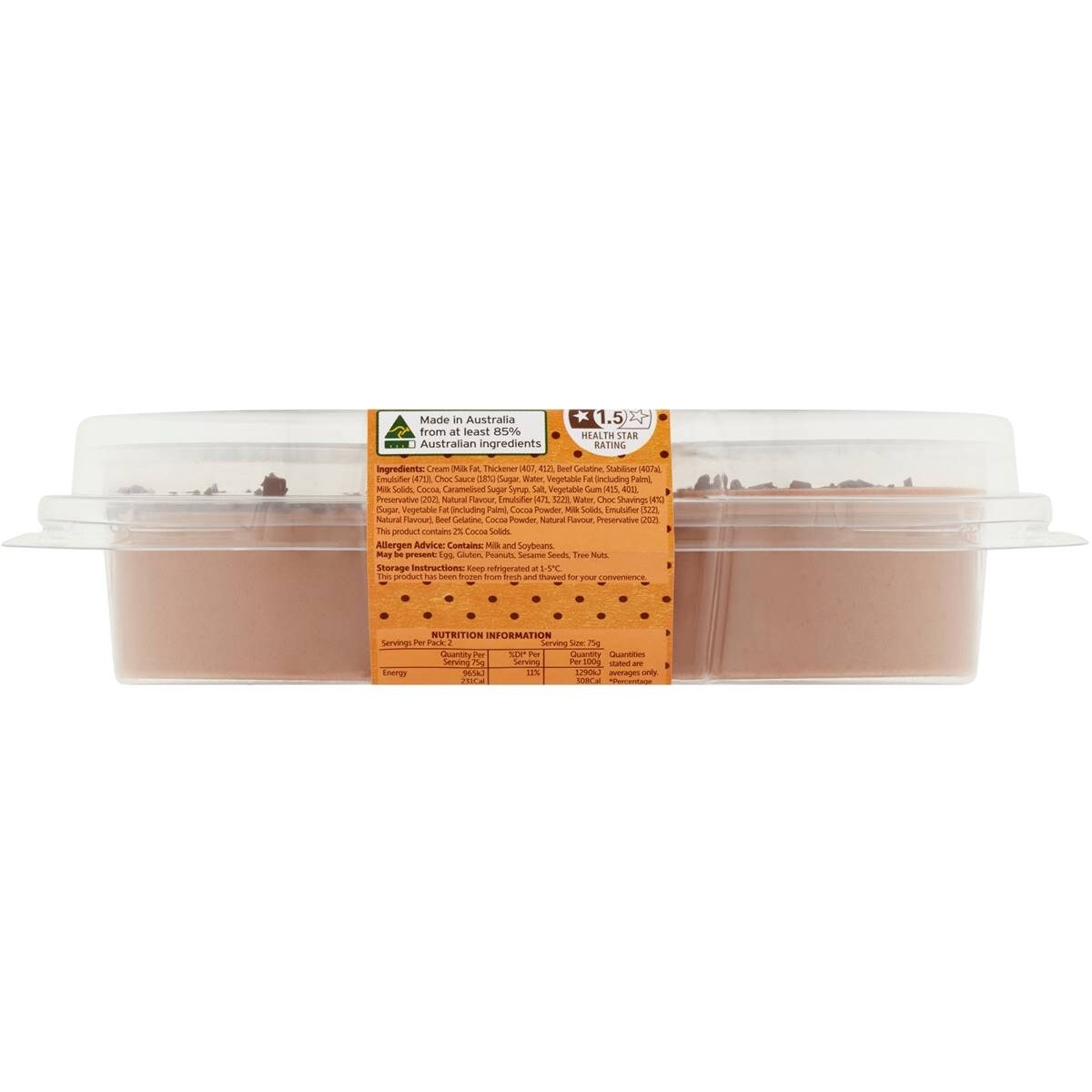 Woolworths Chocolate Mousse 2 Pack Woolworths