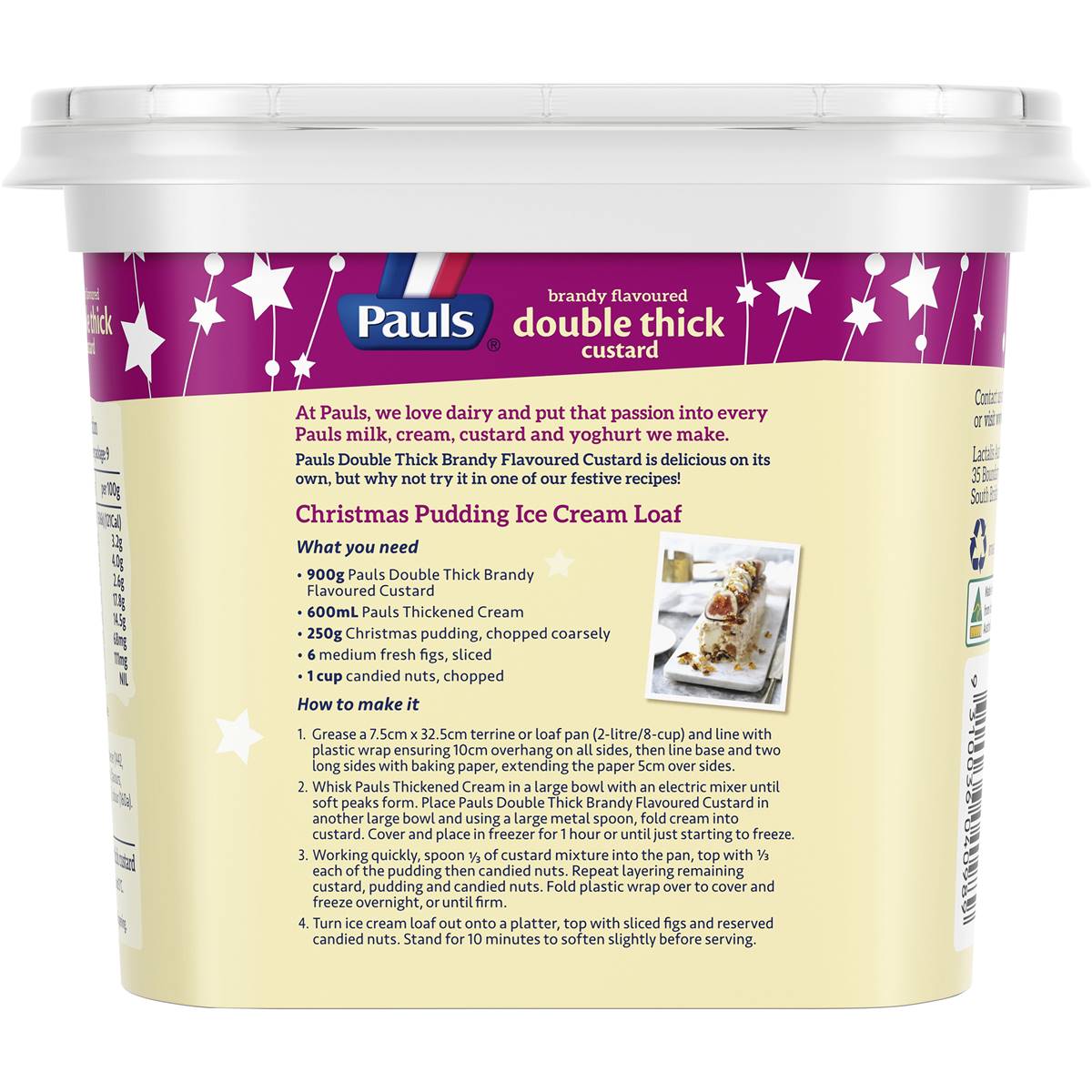 Pauls Brandy Flavoured Double Thick Custard 900g Woolworths