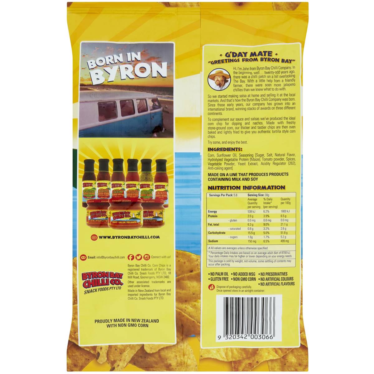 Byron Bay Chilli Co Thai Sweet Chilli Corn Chips 175g Woolworths