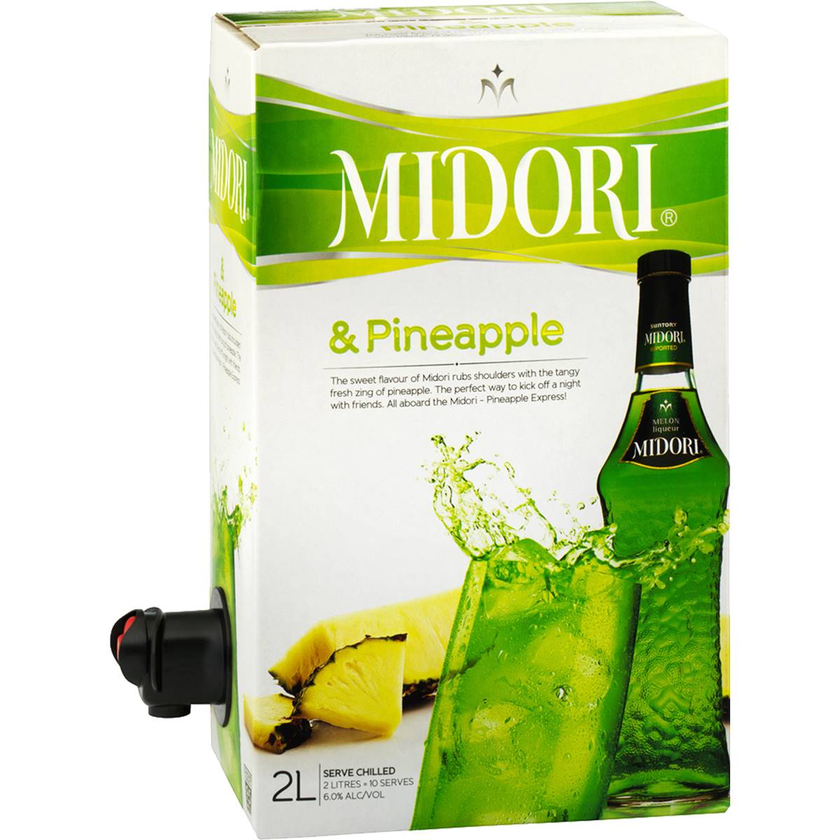 Midori & Pineapple Cocktail Mix 2l Woolworths