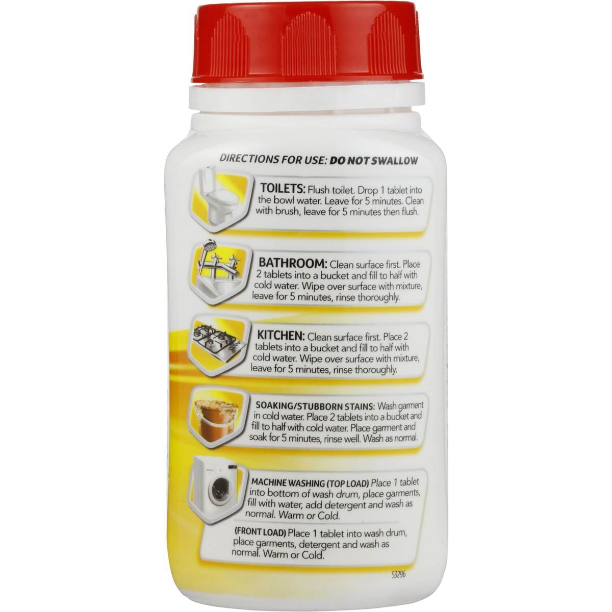 White King Bleach Lemon Tablets 40 Pack Woolworths