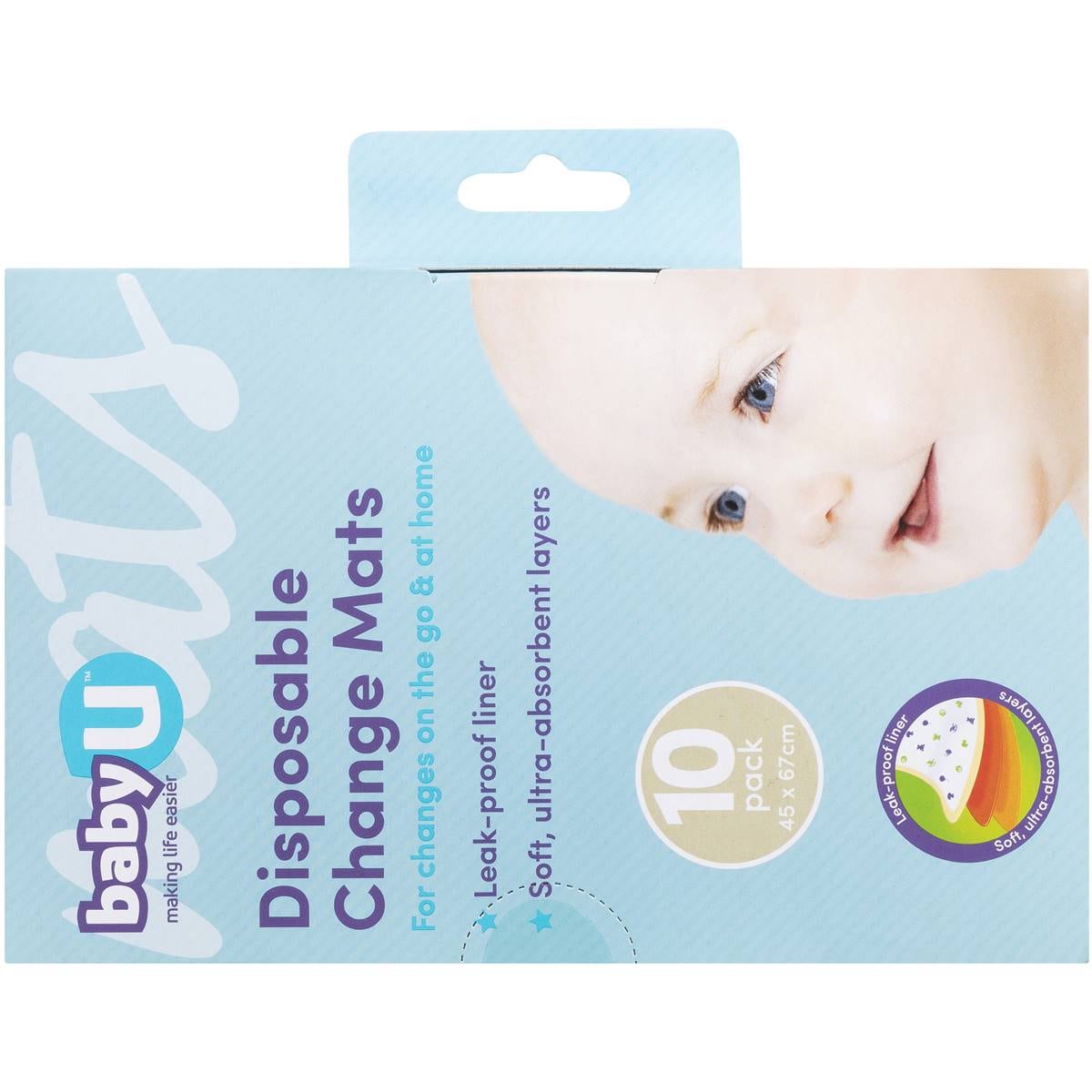 Baby U Disposable Change Mats 10 Pack Woolworths