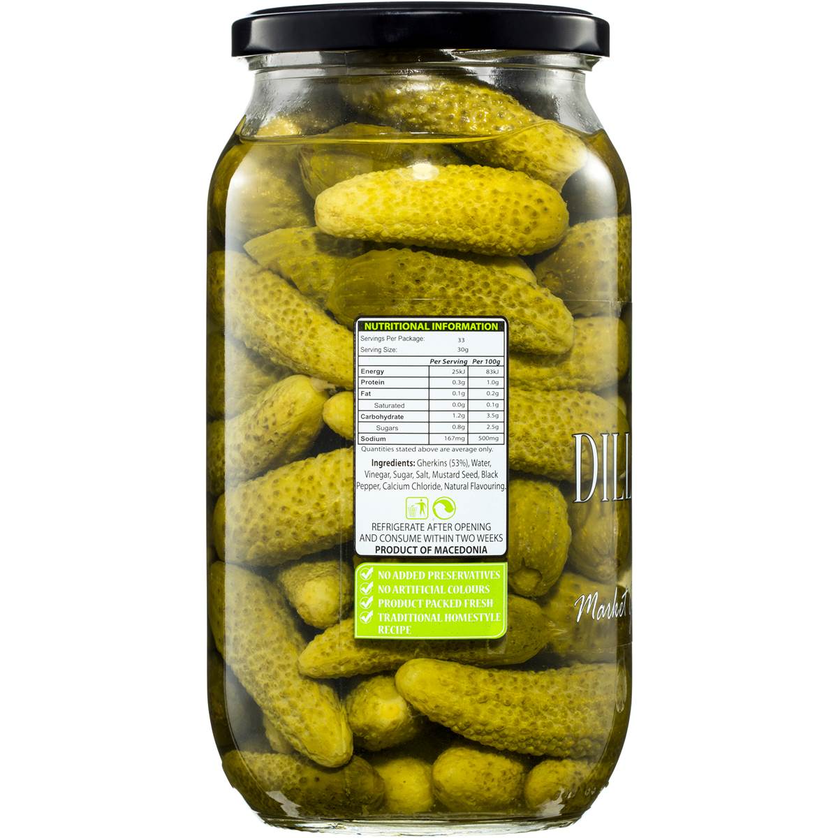The Market Grocer Dill Gherkins 1kg Woolworths