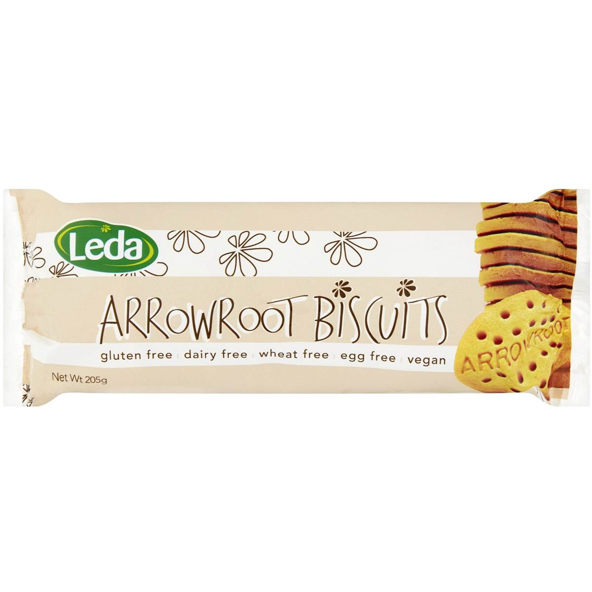 Leda Cookies Arrowroot 205g | Woolworths