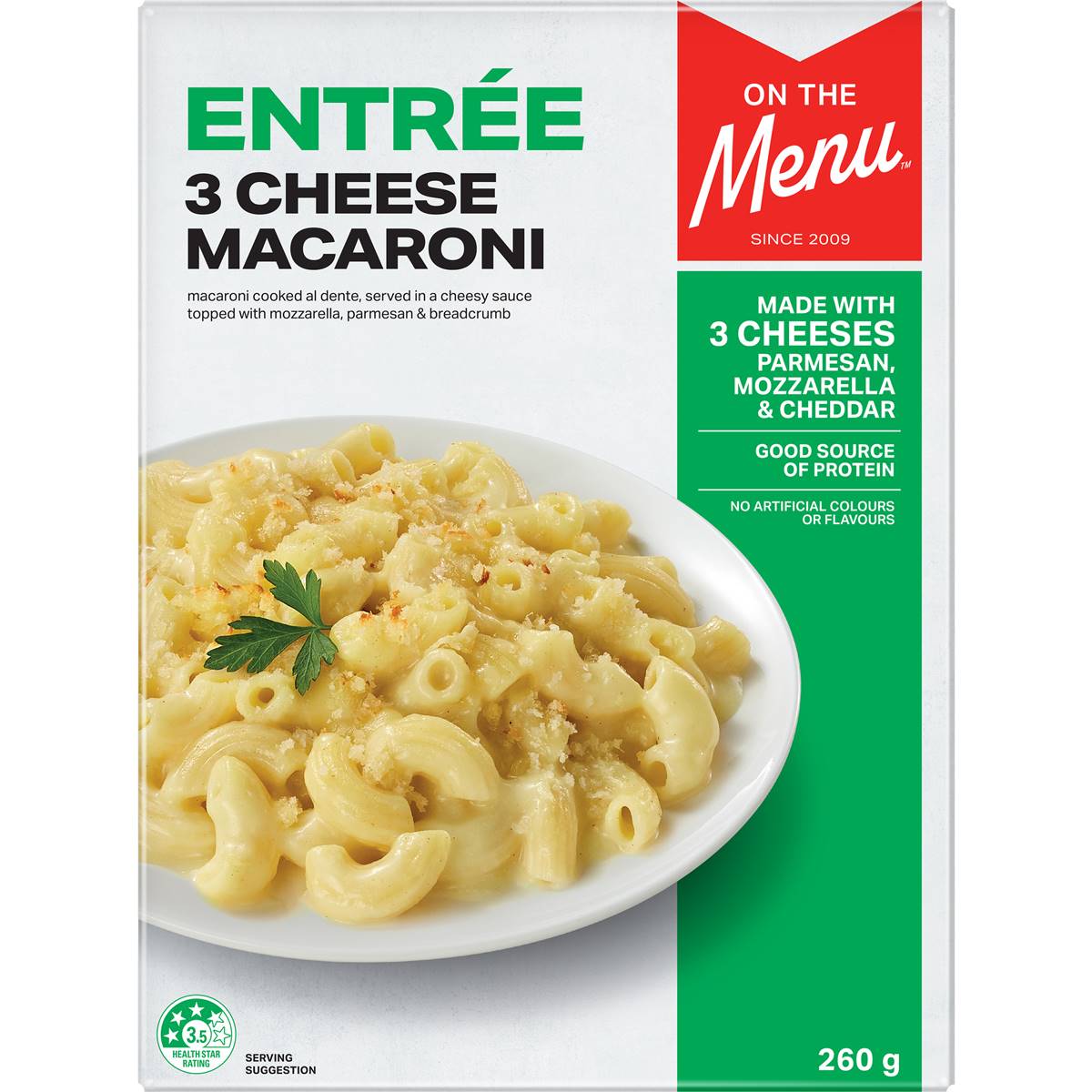 On The Menu Three Cheese Macaroni 260g Woolworths