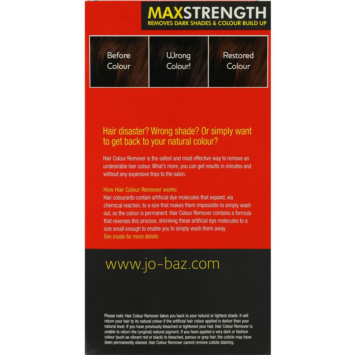 Jobaz Hair Colour Remover Max 180ml Woolworths