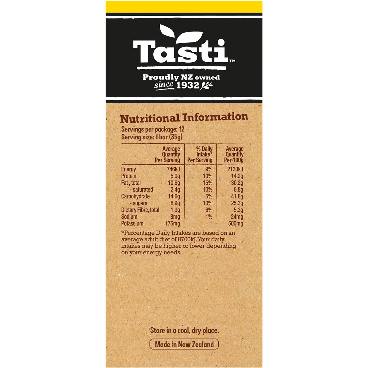 Tasti Nut Bar Choc Peanut 420g Woolworths