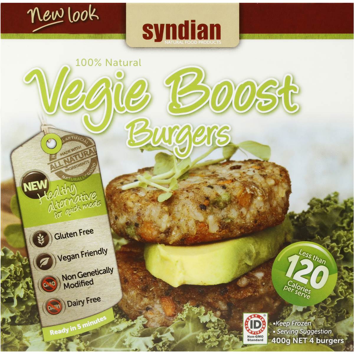 Syndian Lighter Being Veg Boost Burger 400g Woolworths