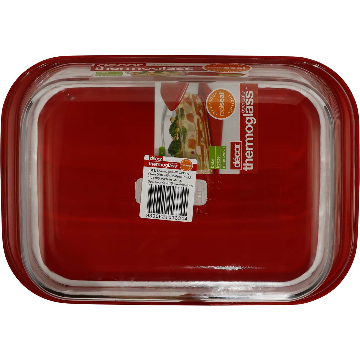 Decor Thermoglass Realseal Oblong Baking Dish 3l Woolworths