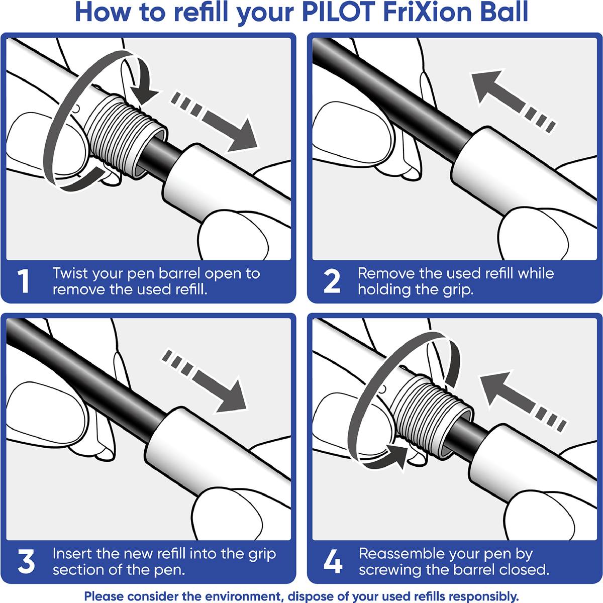 Buy Pilot: Frixion Erasable Fine Refill At Mighty Ape NZ