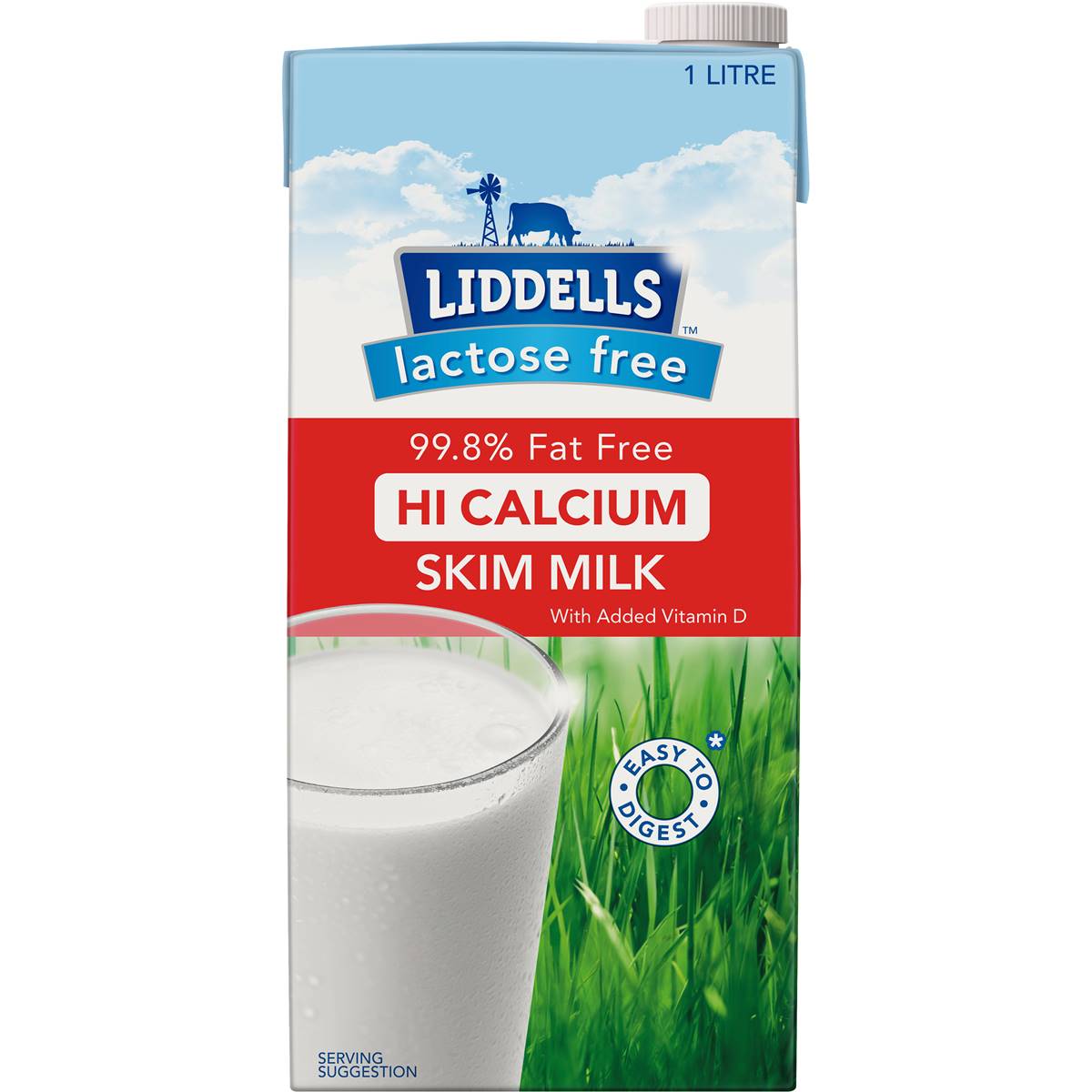 Liddells High Calcium Skim Milk Lactose Free 1l Woolworths