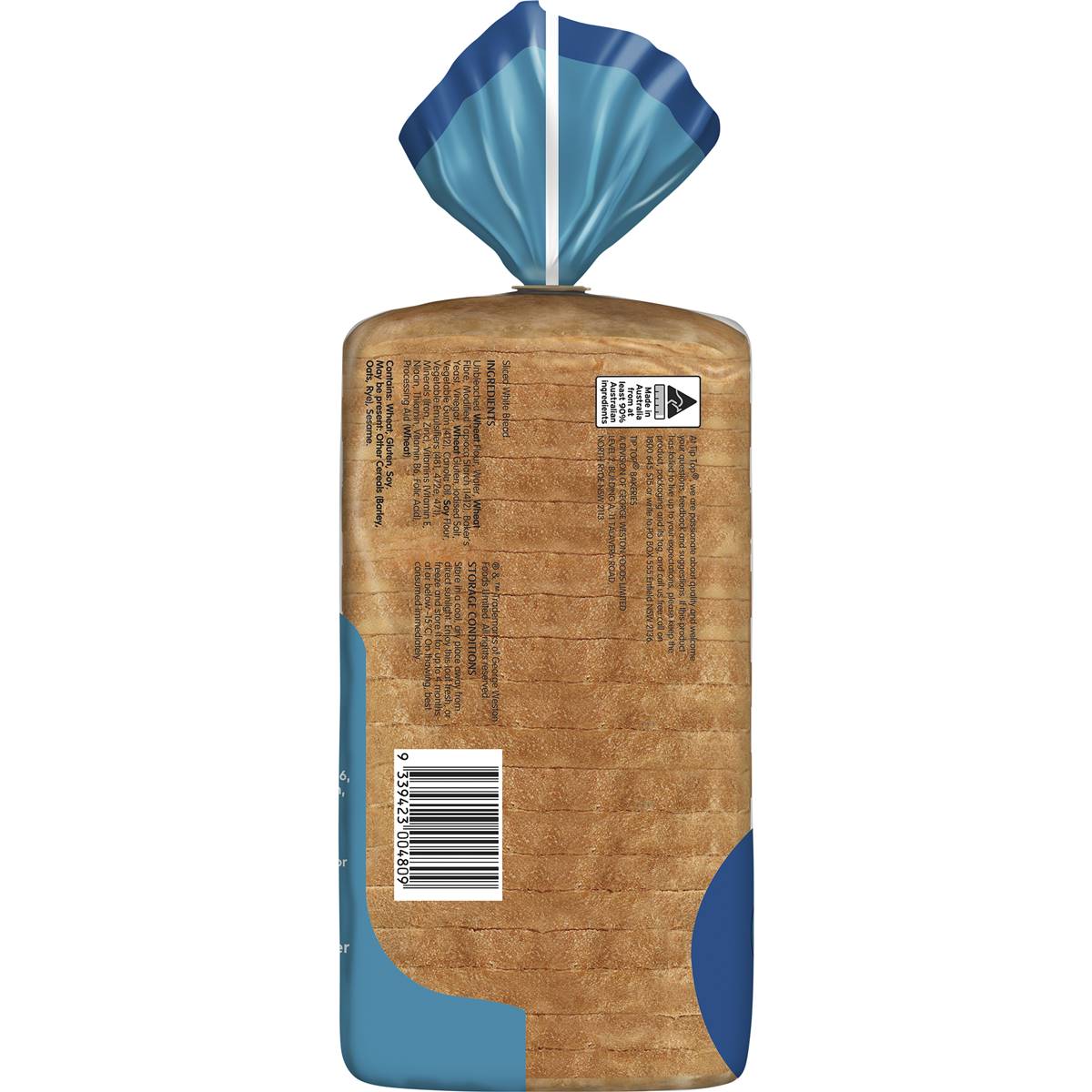 Tip Top Bakery The One White Sandwich Slice Bread Loaf 700g Woolworths