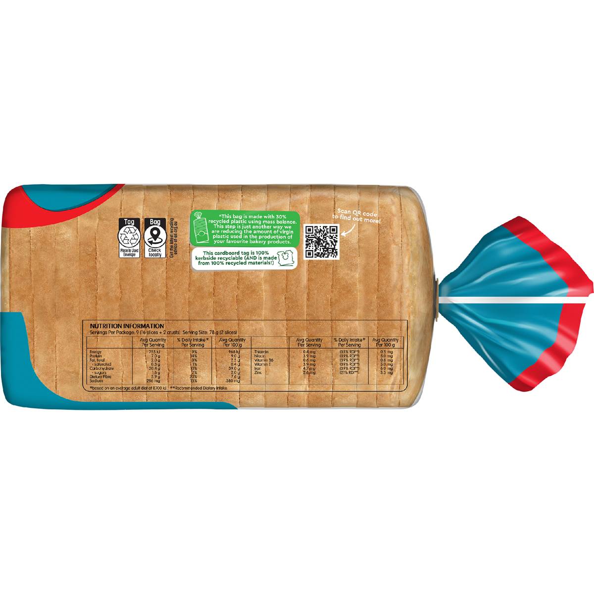 Tip Top Bakery The One White Toast Slice Bread Loaf 700g Woolworths