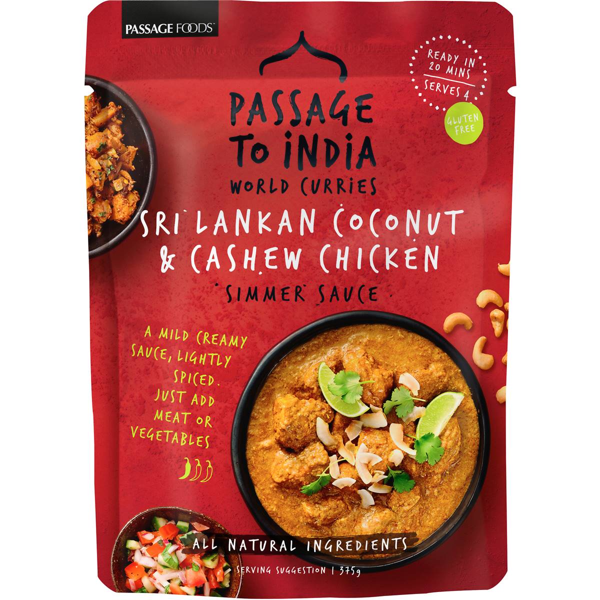Passage To Sri Lanka Simmer Sauce Coconut & Cashew Chicken