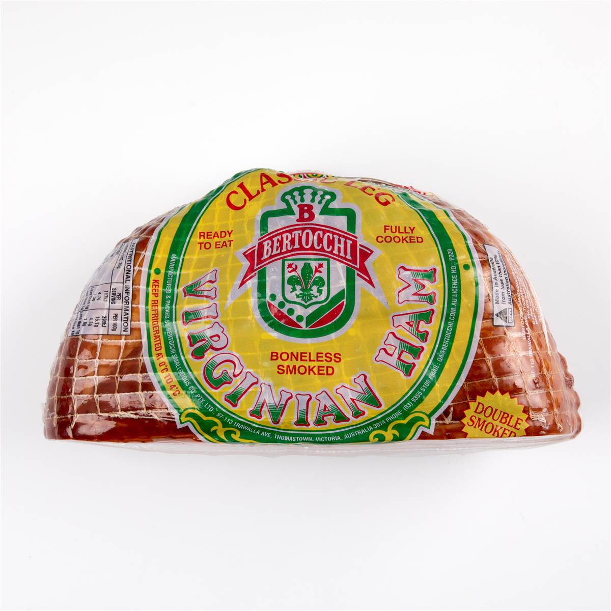 Bertocchi Virginian Leg Ham Sliced From the Deli per 100g