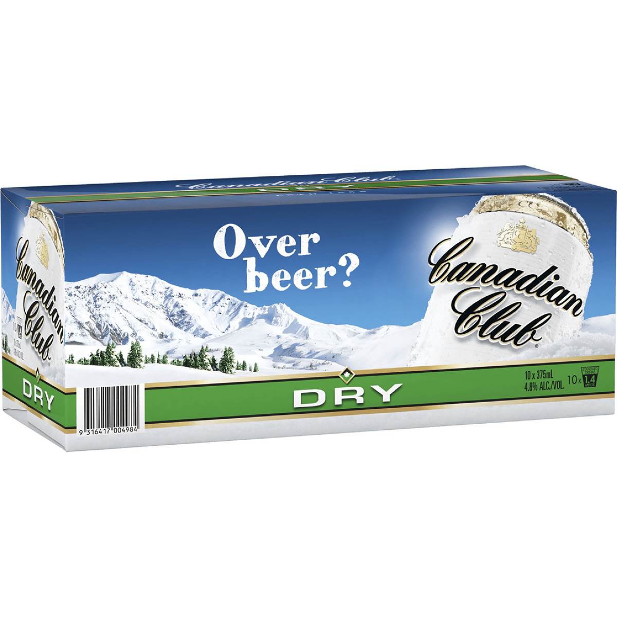 Canadian Club Whisky & Dry Can 375ml X10 Pack Woolworths