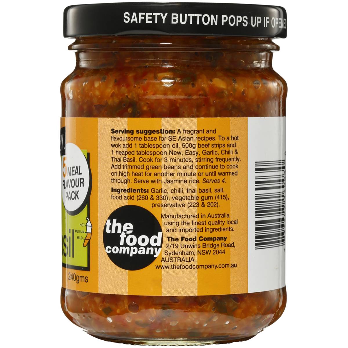 The Food Company Garlic Chilli Thai Basil 240g Woolworths