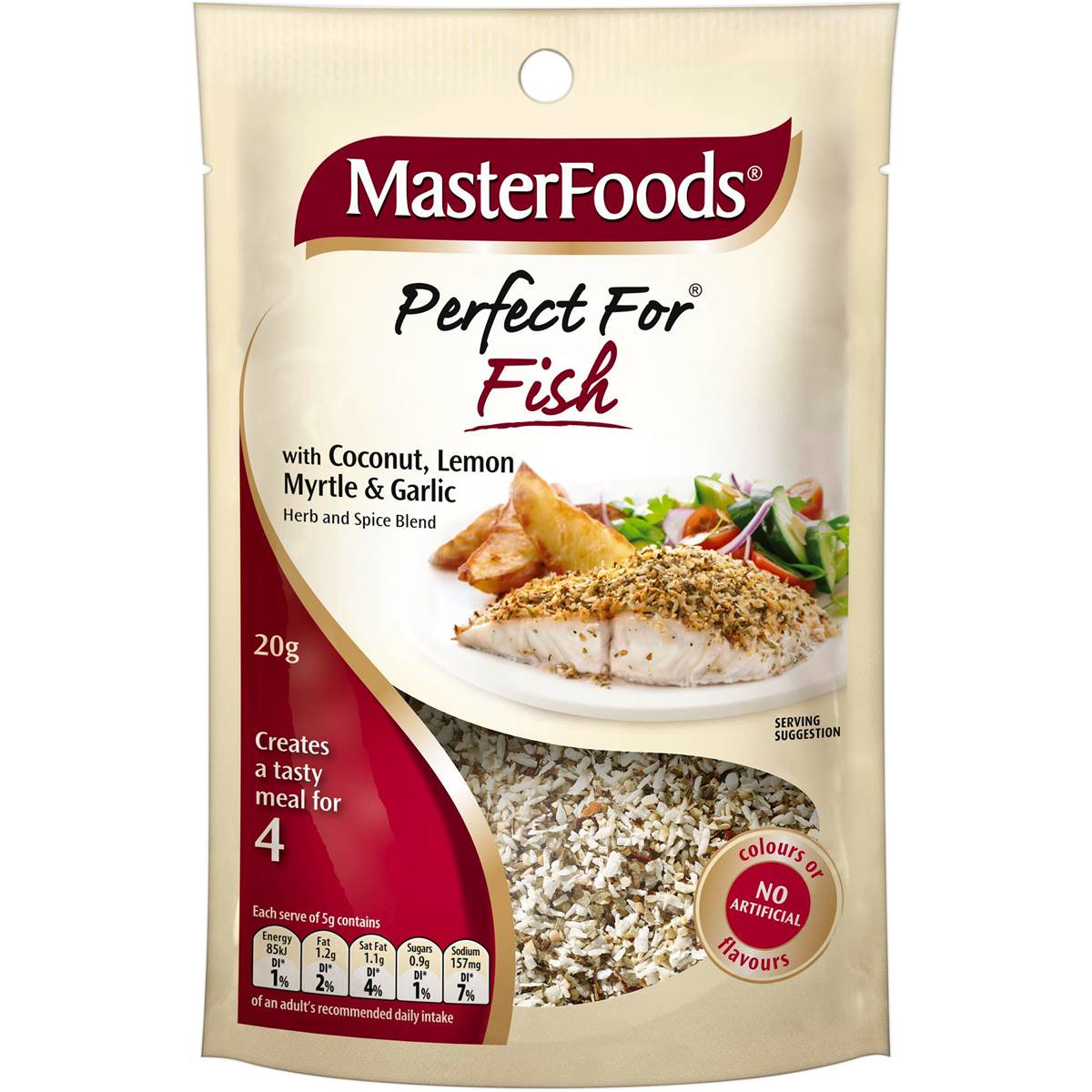 Masterfoods Perfect For Fish Coconut, Lemon Myrtle & Garlic 20g Woolworths