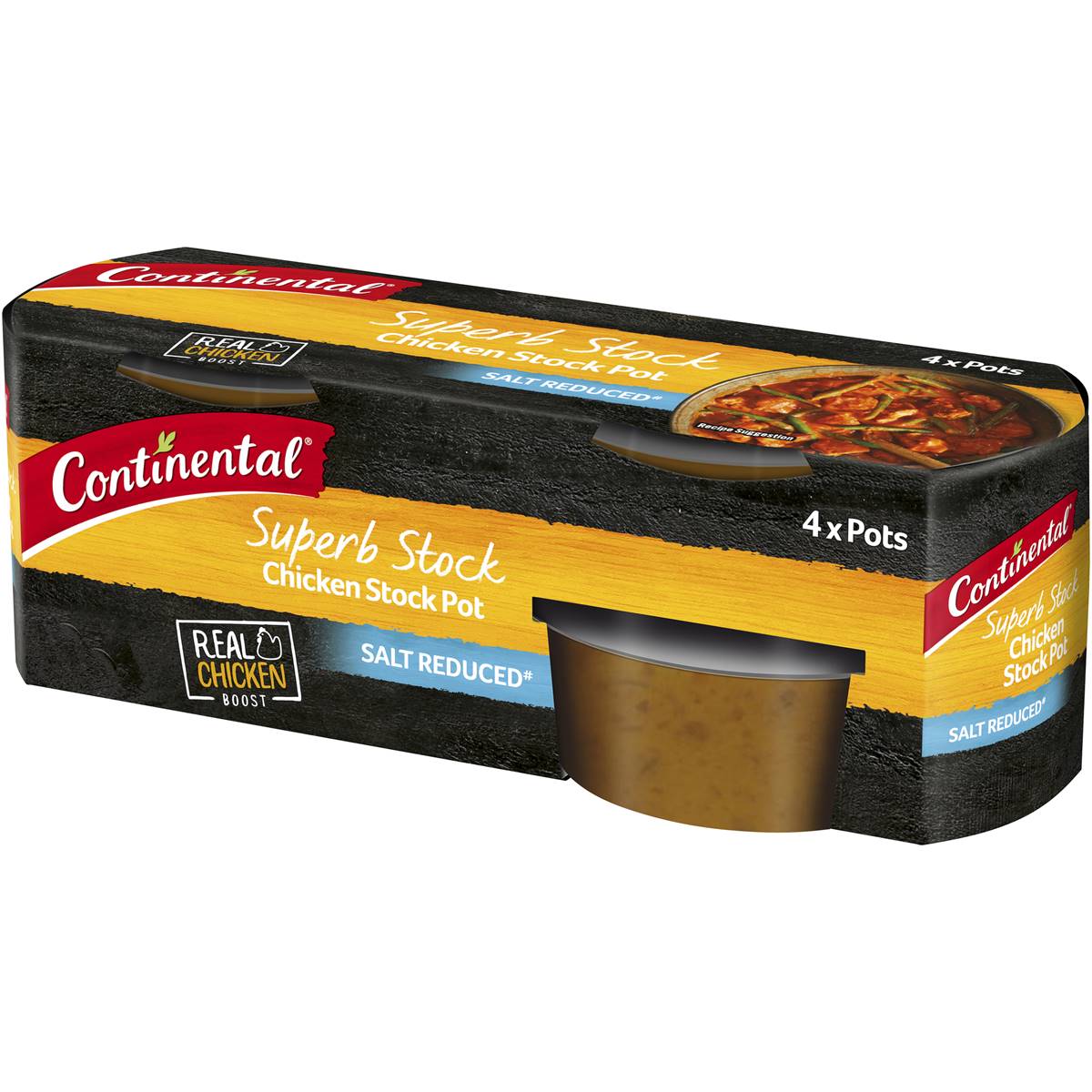 Continental Salt Reduced Chicken Stock Pot 112g Woolworths