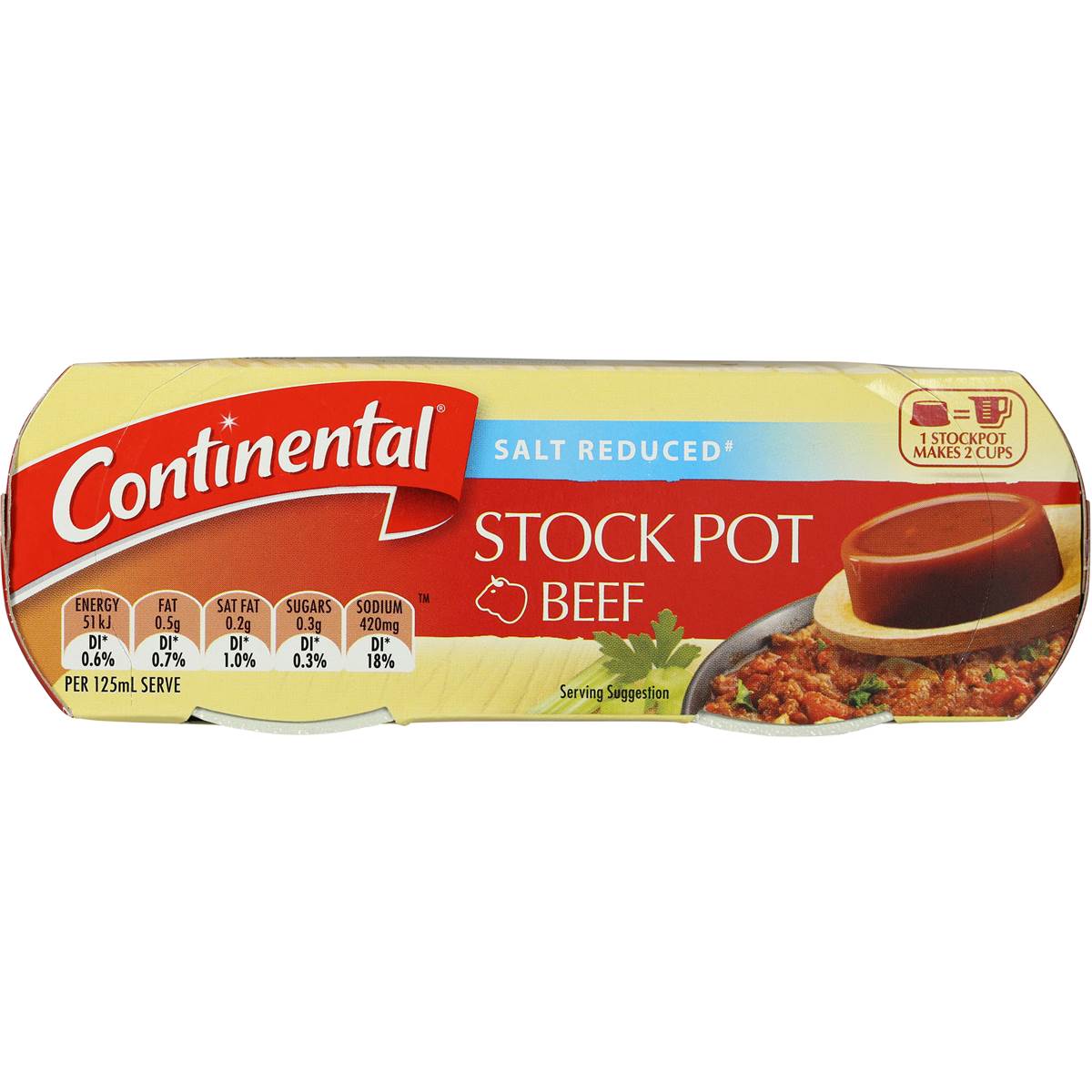 Continental Salt Reduced Beef Stock Pot 112g Woolworths
