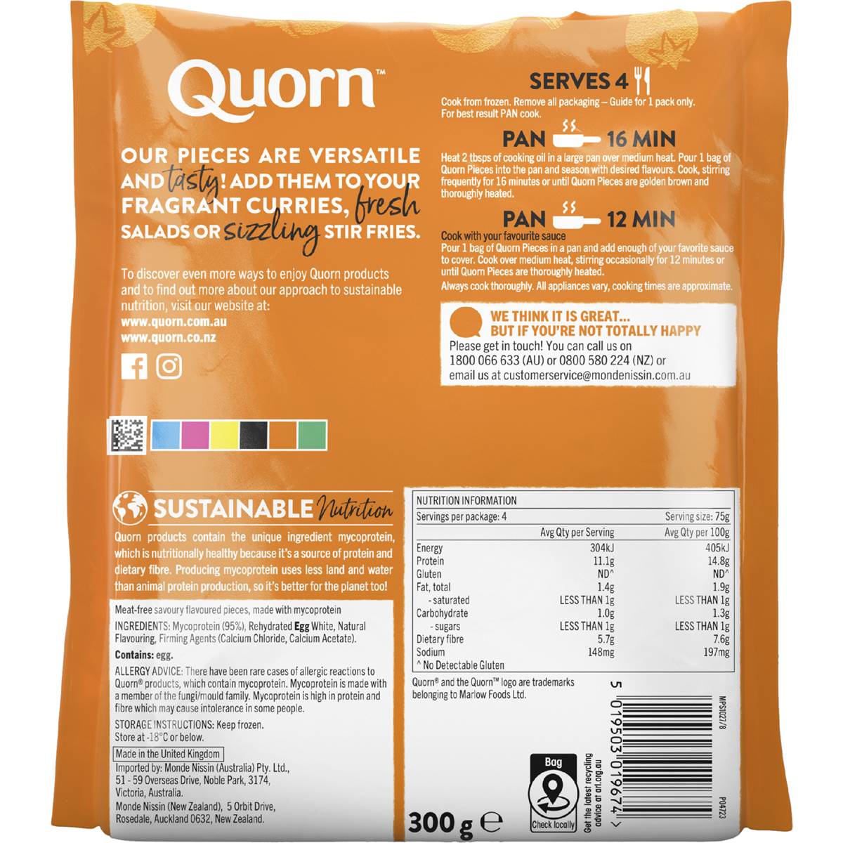 Quorn Pieces Frozen 300g Woolworths