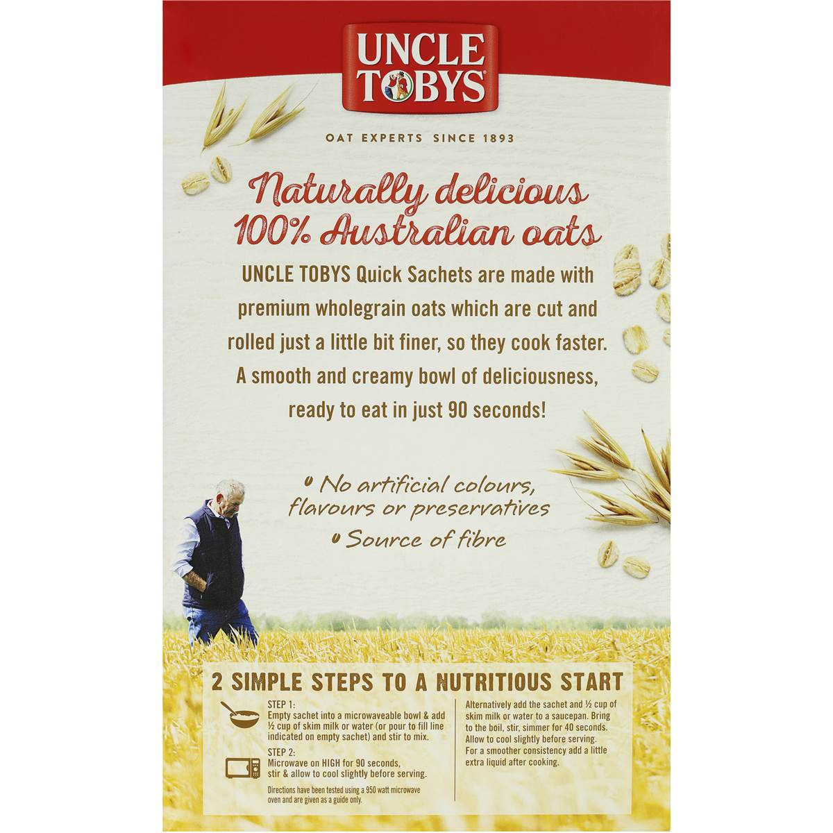 Uncle Tobys Quick Oats Variety Pack Vanilla 12pk Woolworths