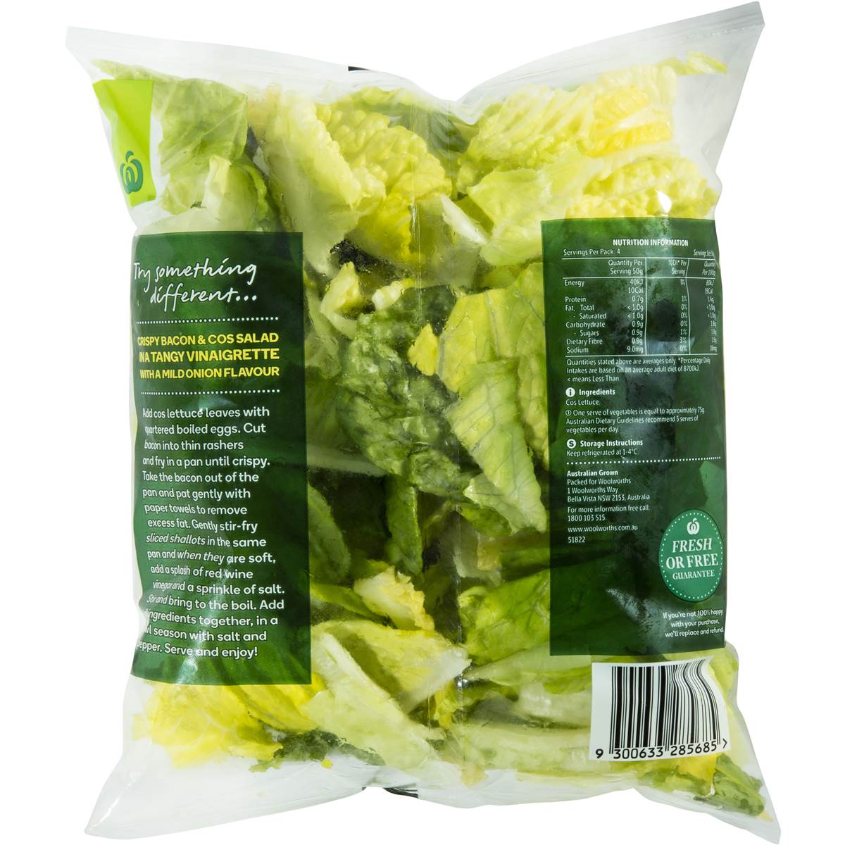 Woolworths Lettuce Cos Salad 200g Bag | Woolworths