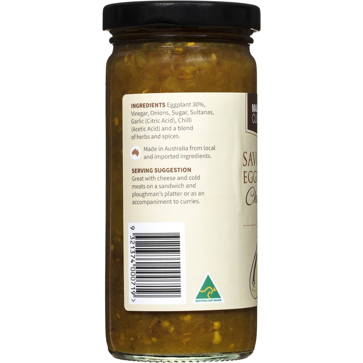 Maleny Cuisine Chutney Savoury Eggplant 280g Woolworths