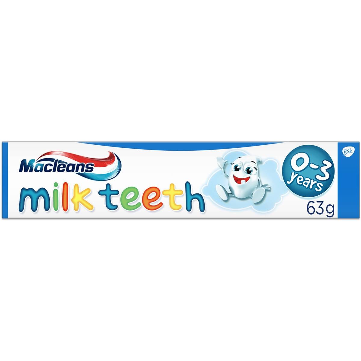 Macleans Toothpaste Milk Teeth Kids 03 Years 63g Woolworths