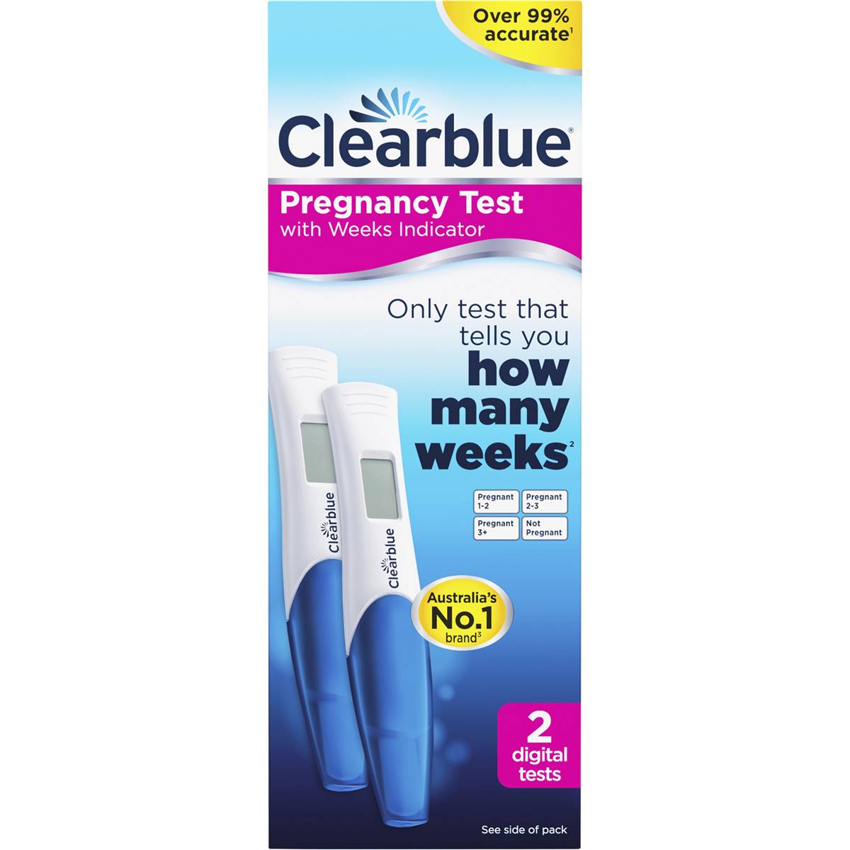 Clearblue Digital Pregnancy Test Weeks Indicator 2 Pack Woolworths