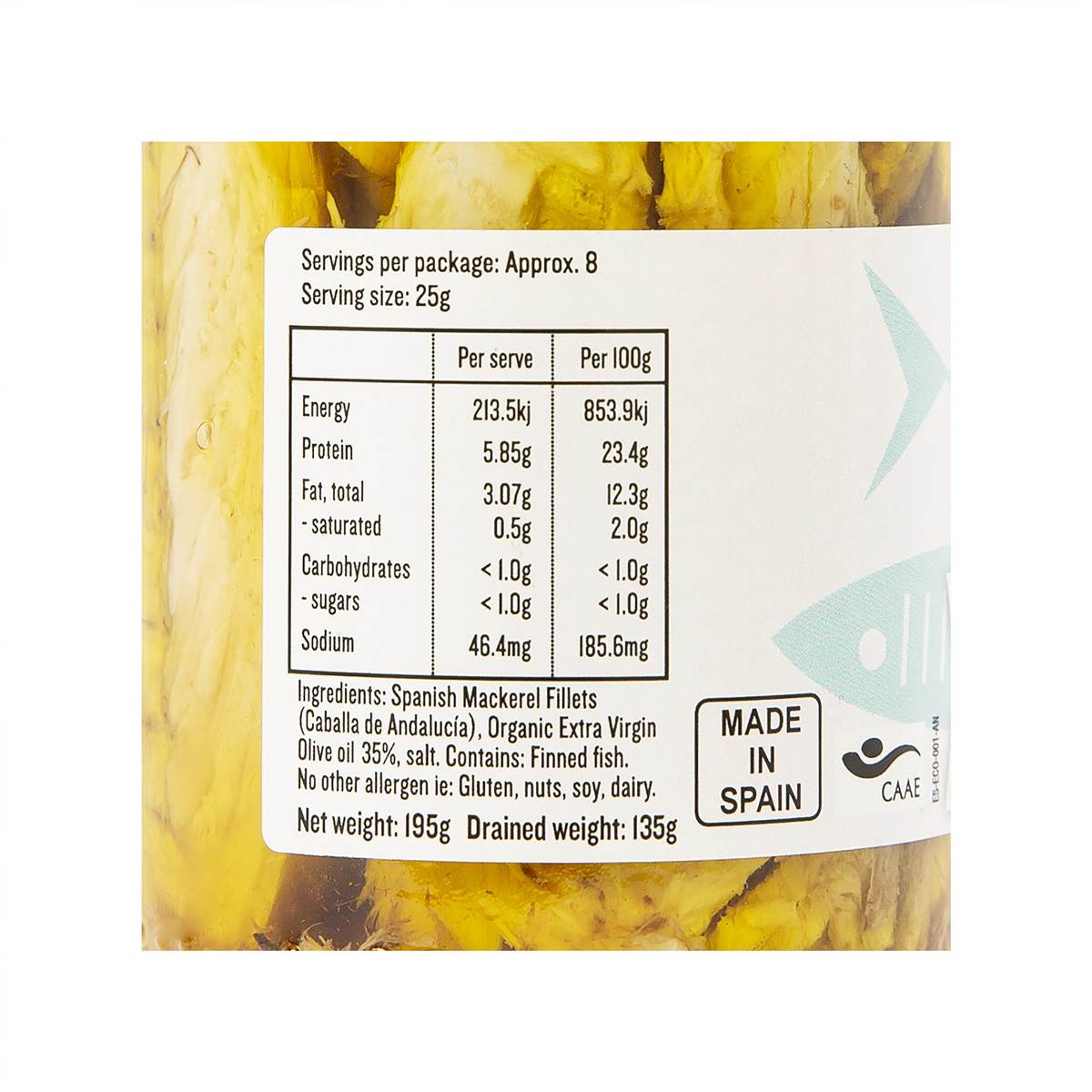 Good Fish Spanish Mackerel In Organic Olive Oil 200g Woolworths