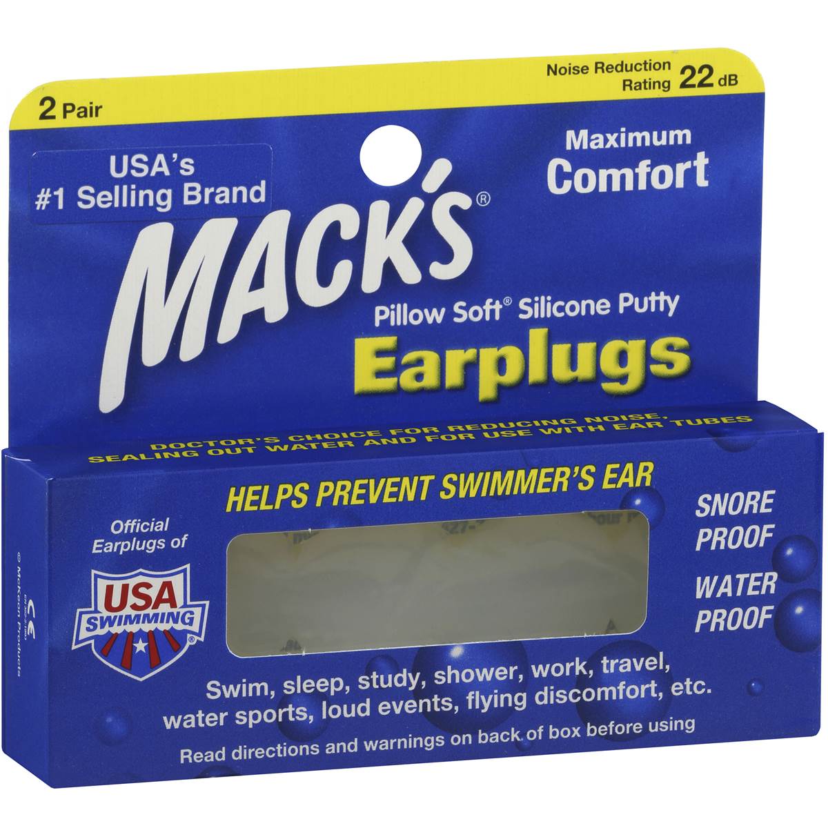 Mack's Ear Plugs Silicon Pillow Soft 2pk Woolworths