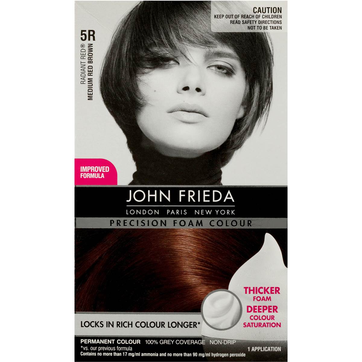 John Frieda Precision Foam 5r Medium Red Brown Each | Woolworths