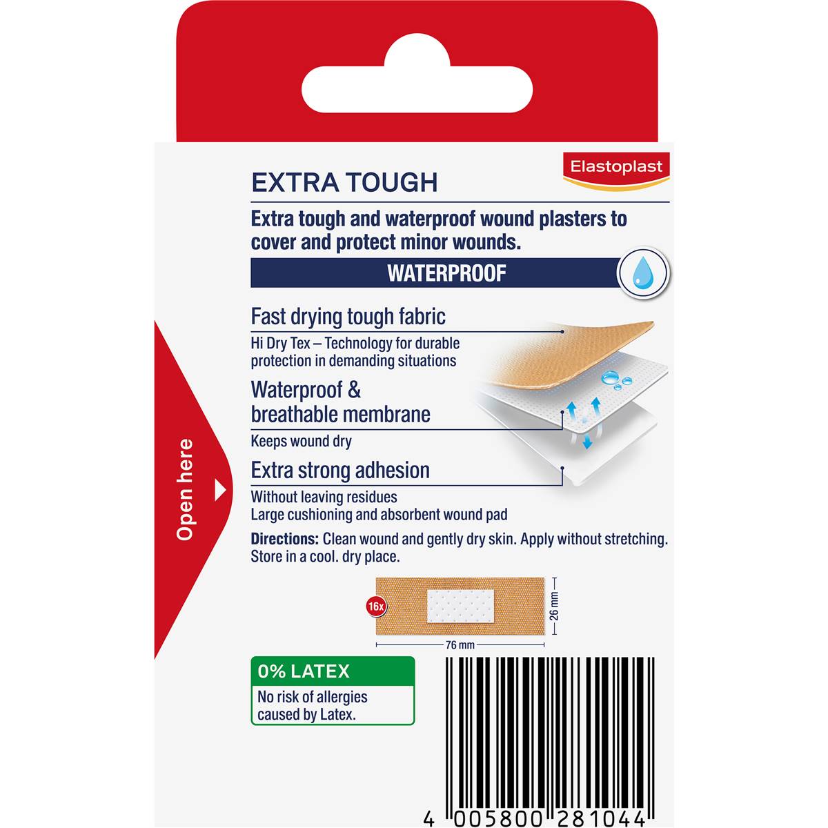 Elastoplast Heavy Fabric Extra Tough Waterproof Plasters 16 Pack Woolworths 2134