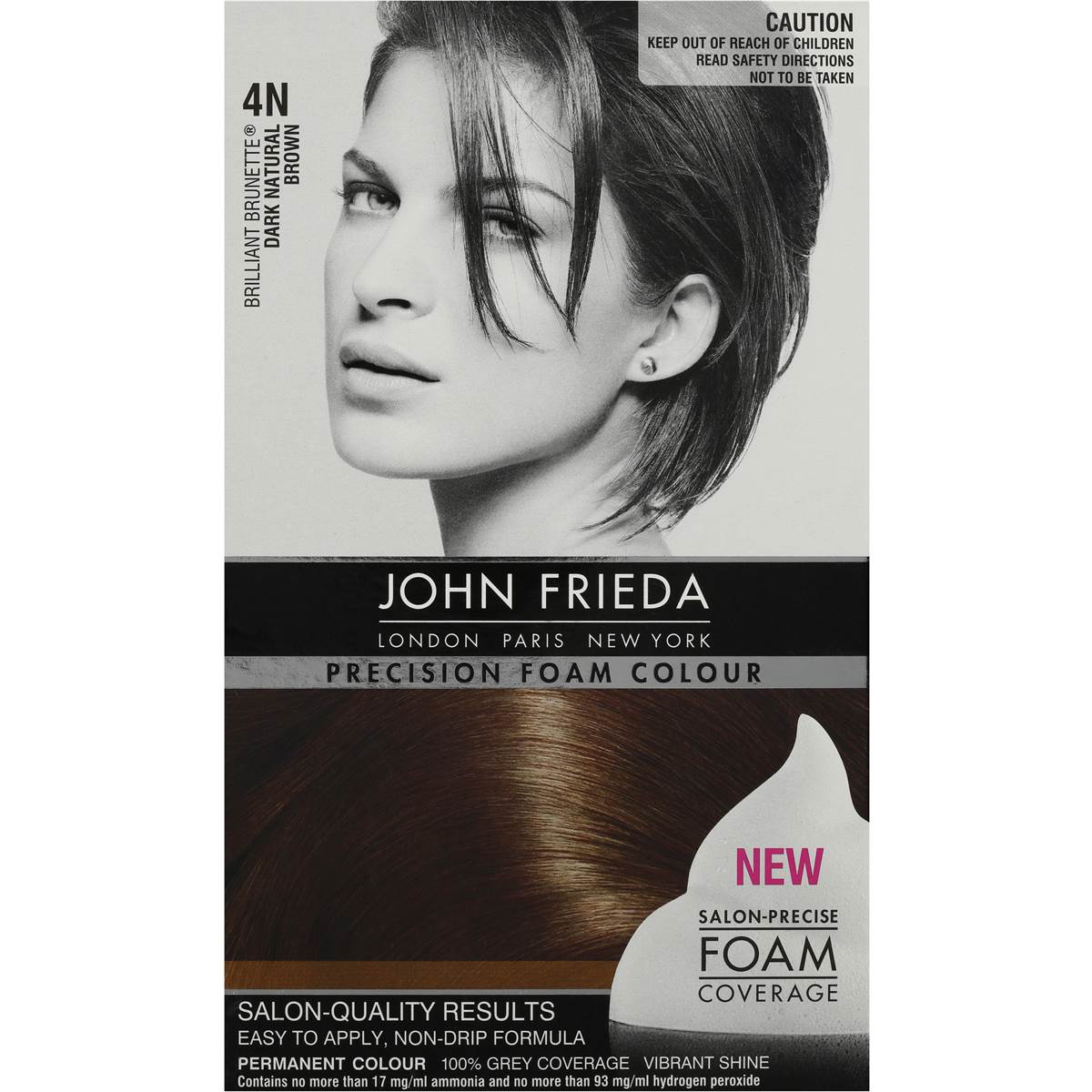 John Frieda Precision Foam 4n Dark Natural Brown Each | Woolworths