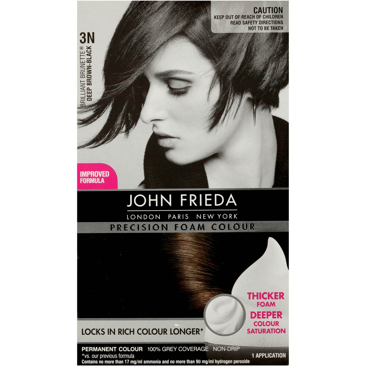 John Frieda Precision Foam 3n Deep Brown Black Each | Woolworths