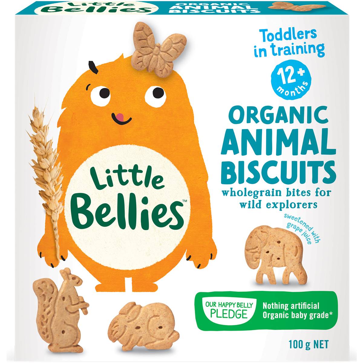 Little Bellies Organic Animal Biscuits 100g Woolworths