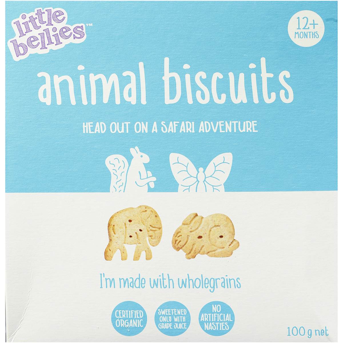 Little Bellies Animal Biscuits 100g Woolworths