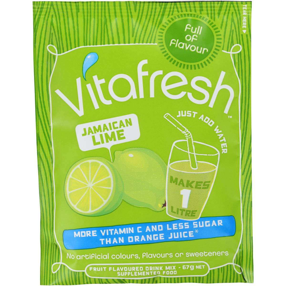 Vitafresh Drink Mix Sachet Jamaican Lime 67g | Woolworths
