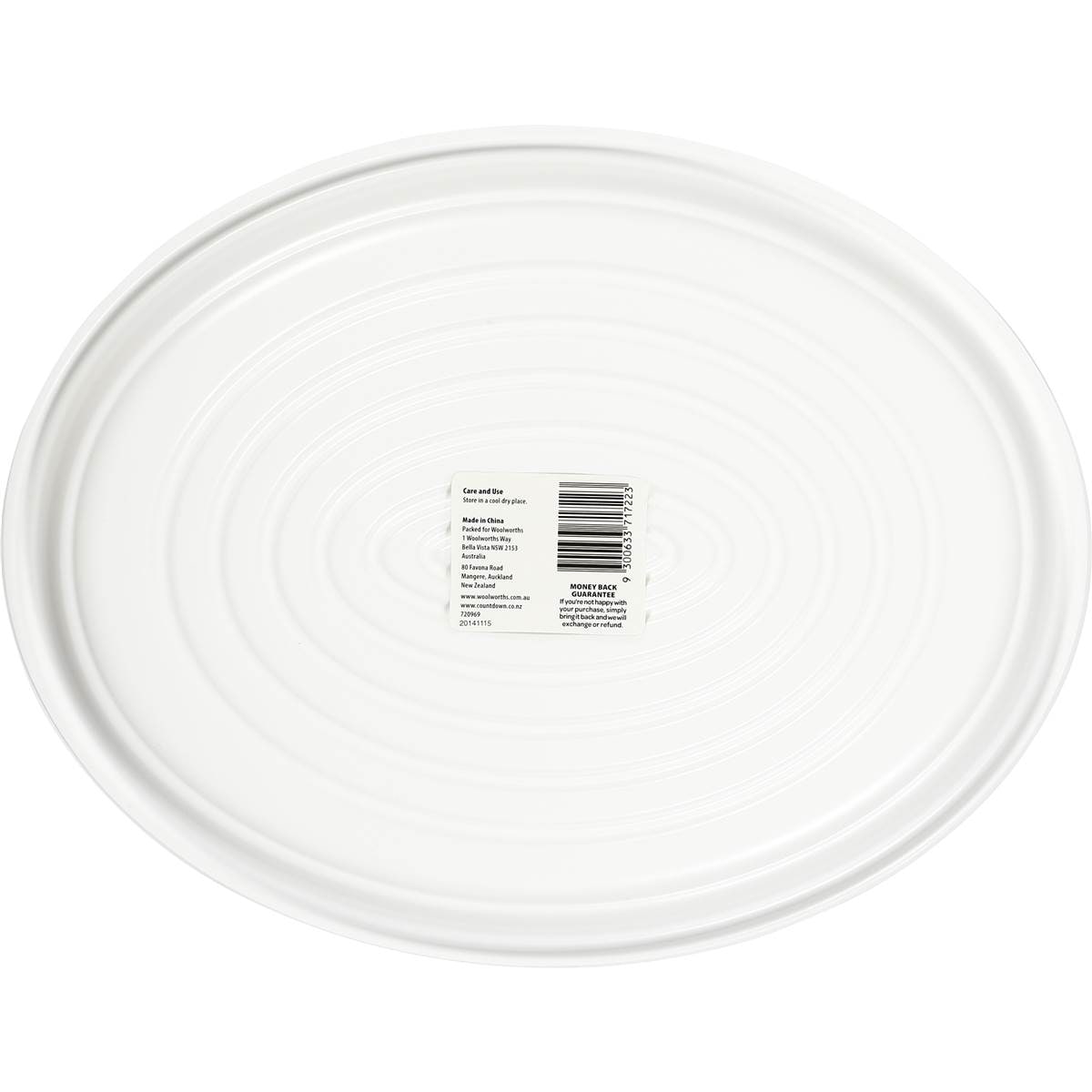 Woolworths Plastic Oval Plates White 8 Pack Woolworths