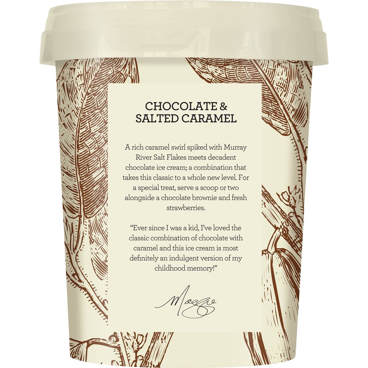 Maggie Beer Chocolate & Salted Caramel Ice Cream 500ml Woolworths