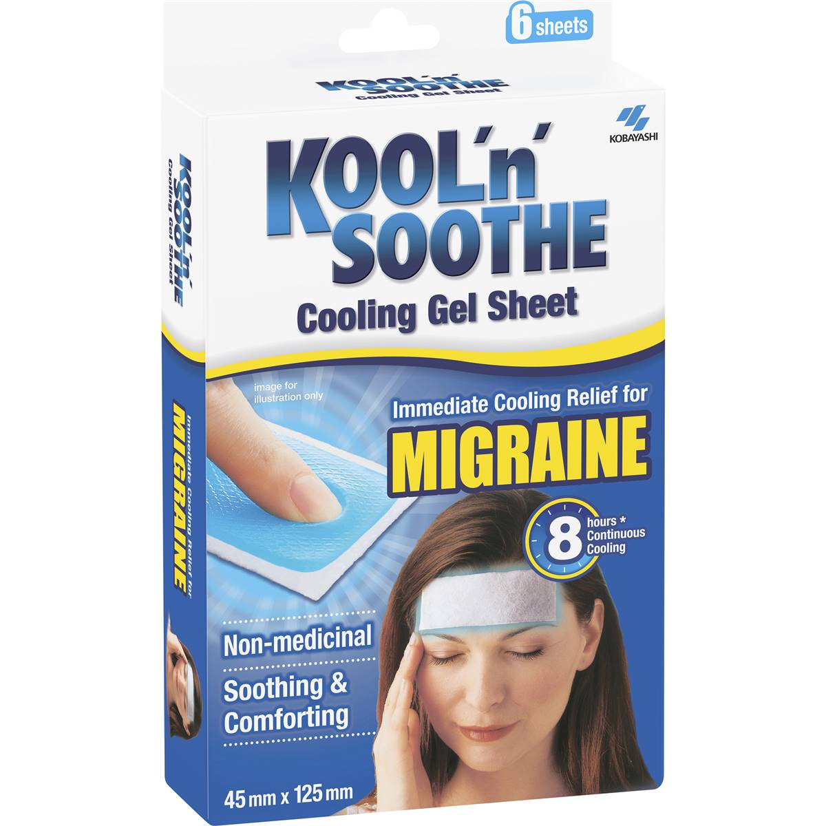 Kool 'n' Soothe Soft Gel Sheets For Headache & Migraine Relief 6 Pack ...