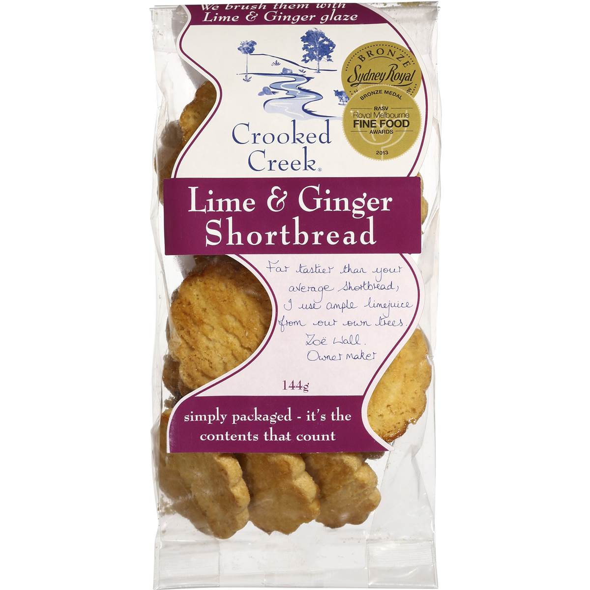 Crooked Creek Lime & Ginger Shortbread 144g | Woolworths