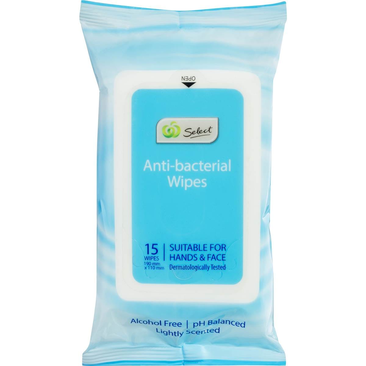 Select Wipes Anti Bacterial 15 Pack Woolworths