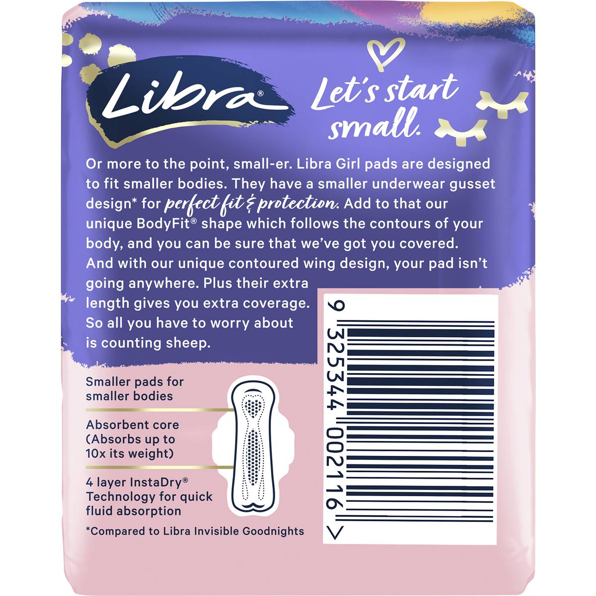 Libra Girl Good Night Pads With Wings 10 Pack Woolworths