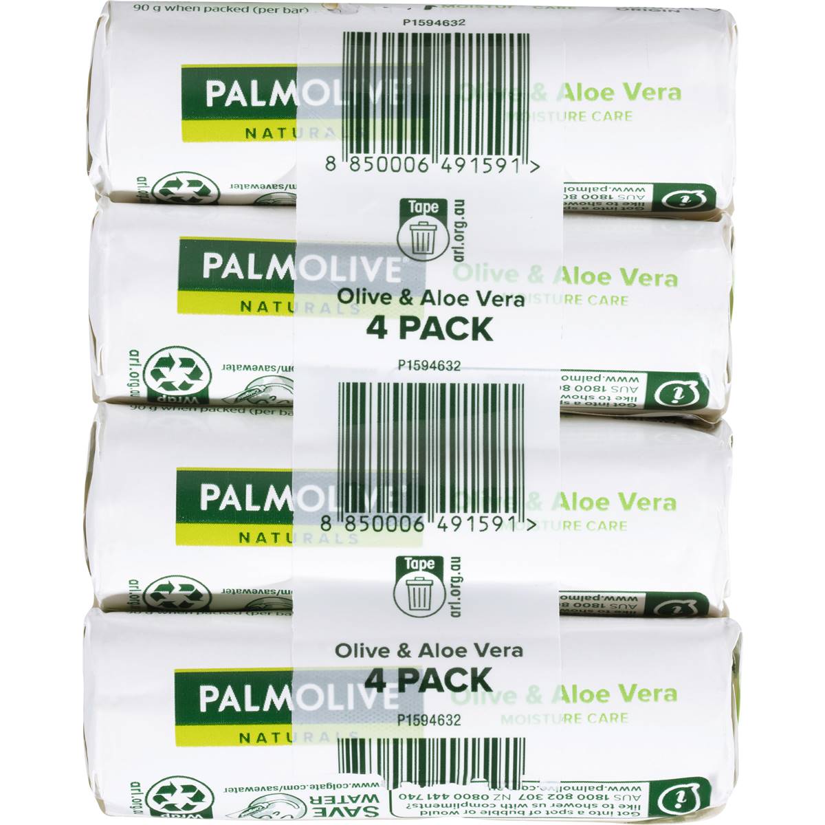 Palmolive Bar Soap Aloe & Olive Extracts Naturals 90g X4 Pack | Woolworths