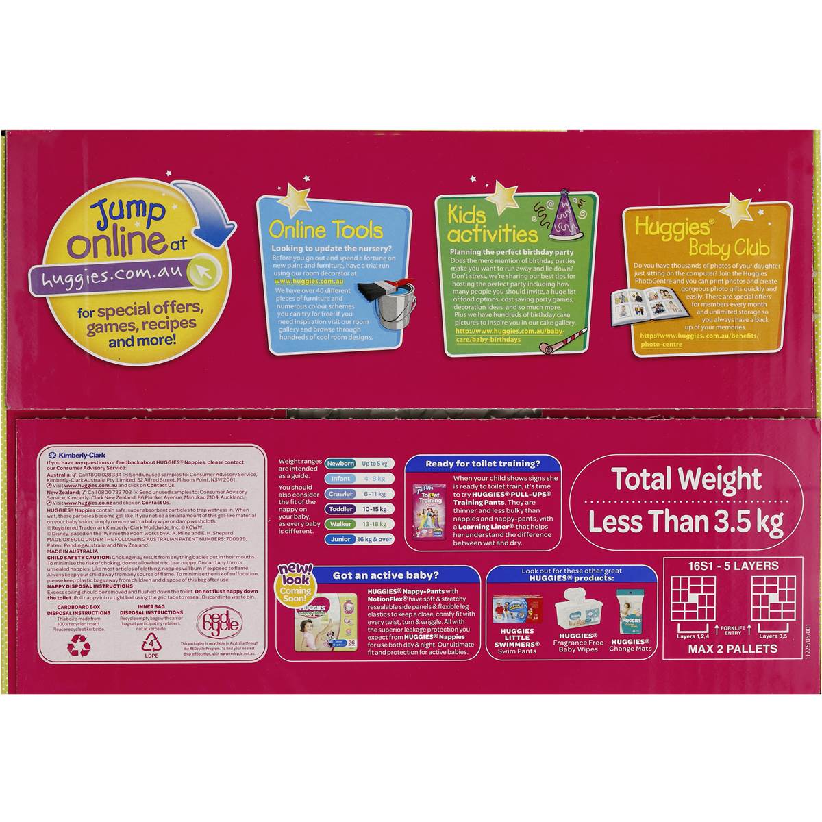 Huggies Ultra Dry Nappies Junior 16+kg Girl 60 Pack Woolworths