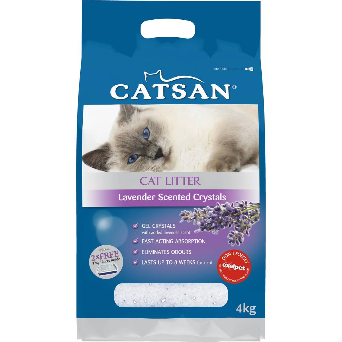 Catsan Cat Litter Lavender Scented Crystals 4kg Woolworths