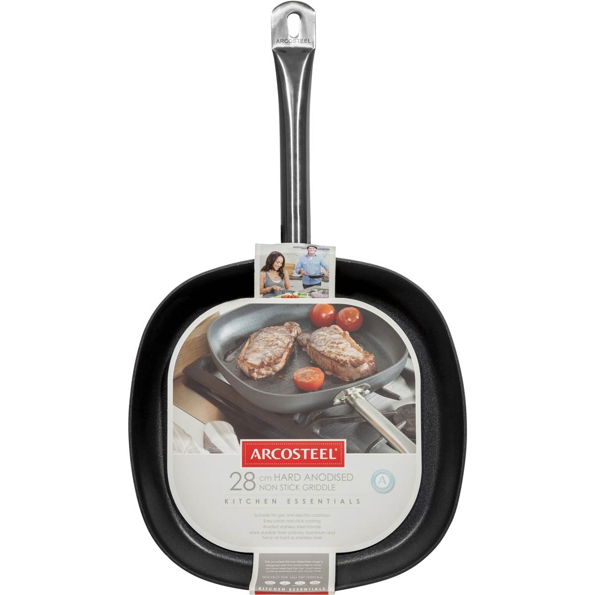 Arcosteel Cookware Griddle Pan 28cm each Woolworths