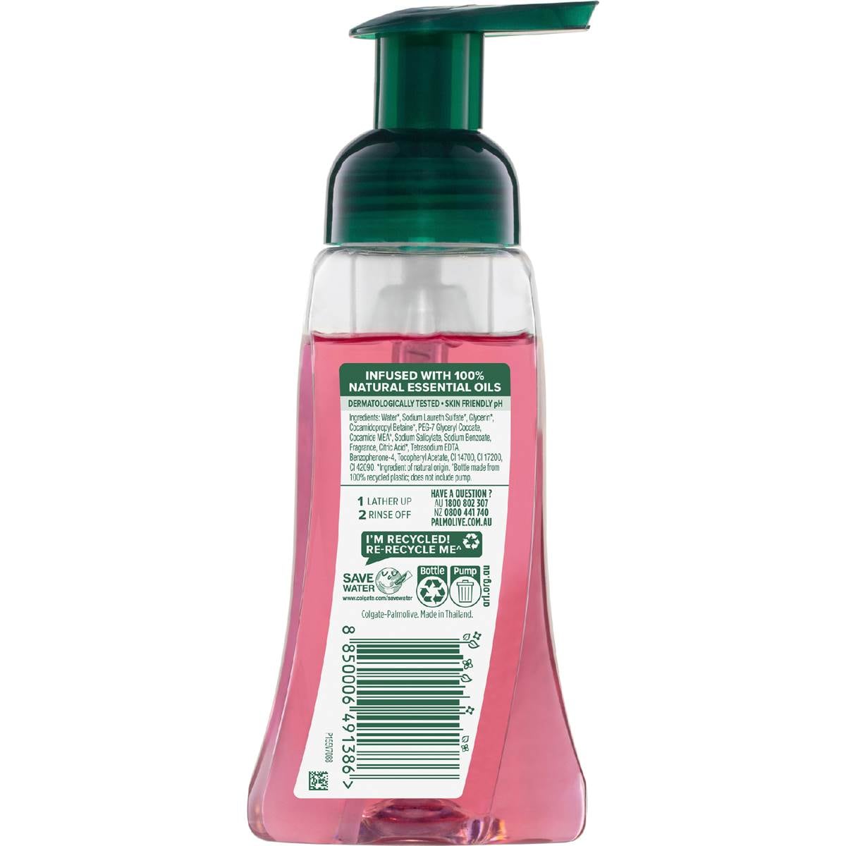 Palmolive Foaming Liquid Hand Wash Pump Raspberry 250ml Woolworths